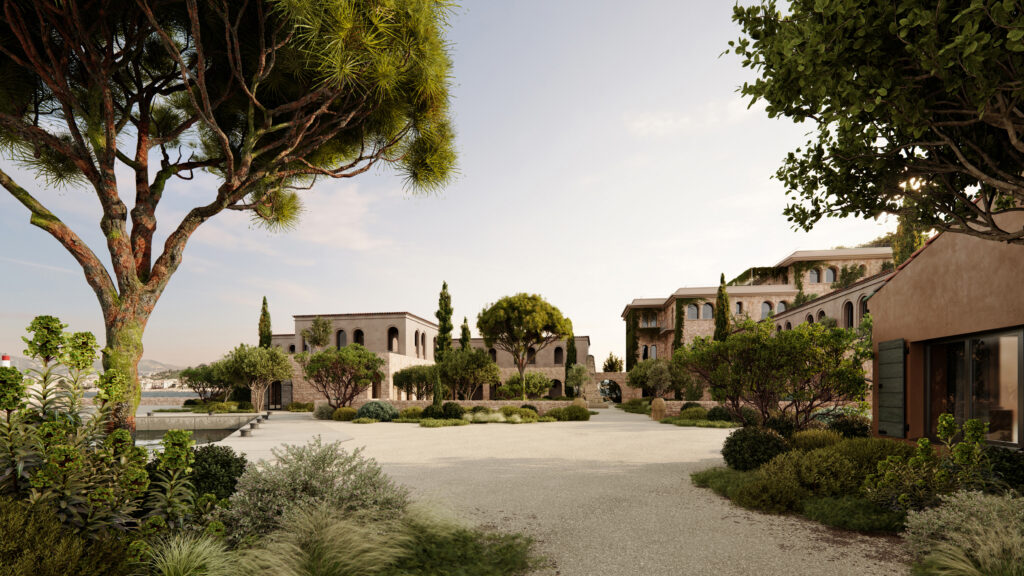Zannier Hotel Bendor in Frankreich: Luxus & Mittelmeerflair ab 2026 🌴 2 Zannier Bendor - Cloître Building from Harbour - © Zannier Hotels